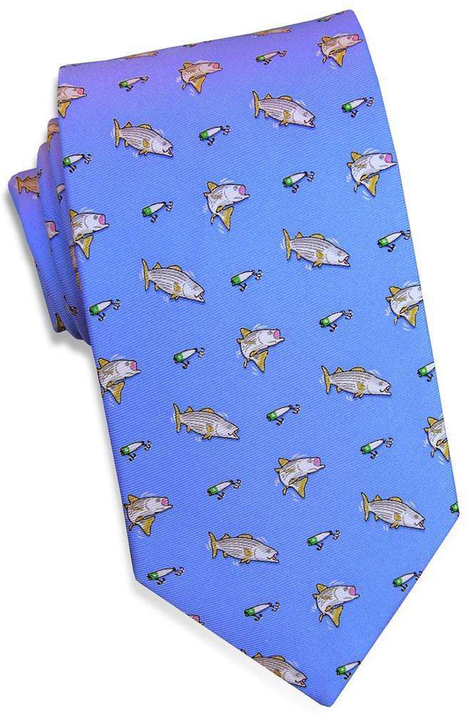 Summer Stripers Tie in Blue by Bird Dog Bay - Country Club Prep