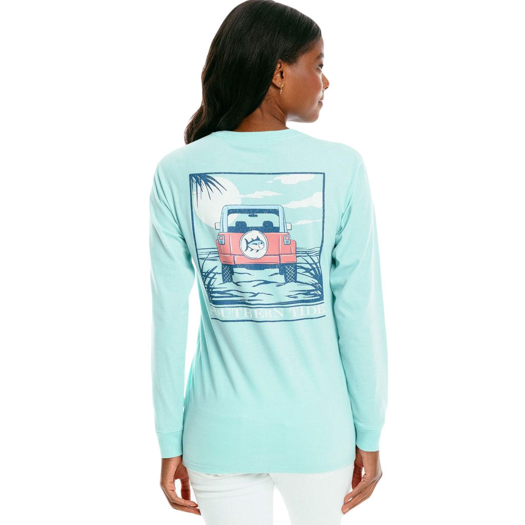 Off-Road Sunset Long Sleeve Tee Shirt by Southern Tide - Country Club Prep