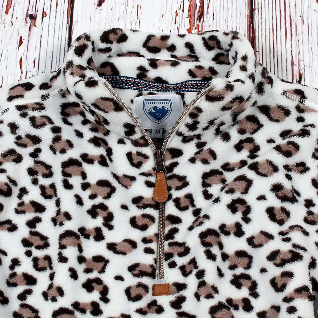 Oslo Leopard Fleece Pullover by Nordic Fleece - Country Club Prep