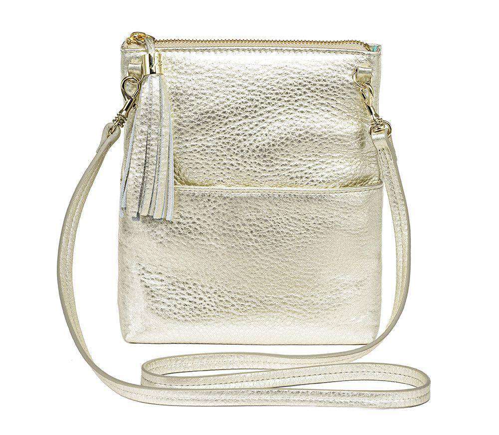 Gioia Mini Convertible Crossbody in Platinum by Jack Rogers - Country Club Prep