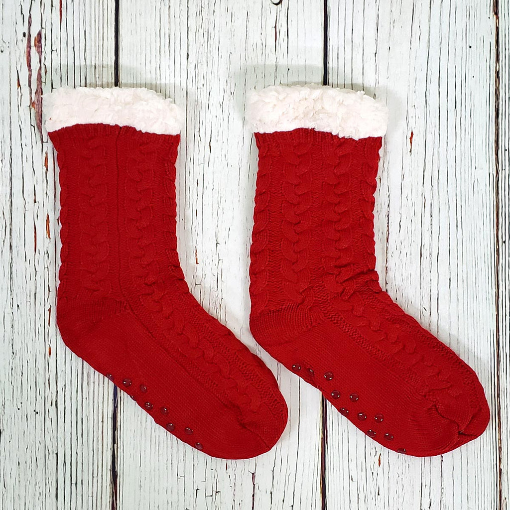 Cozy Kris Kringle Sherpa Lined Socks main image 0