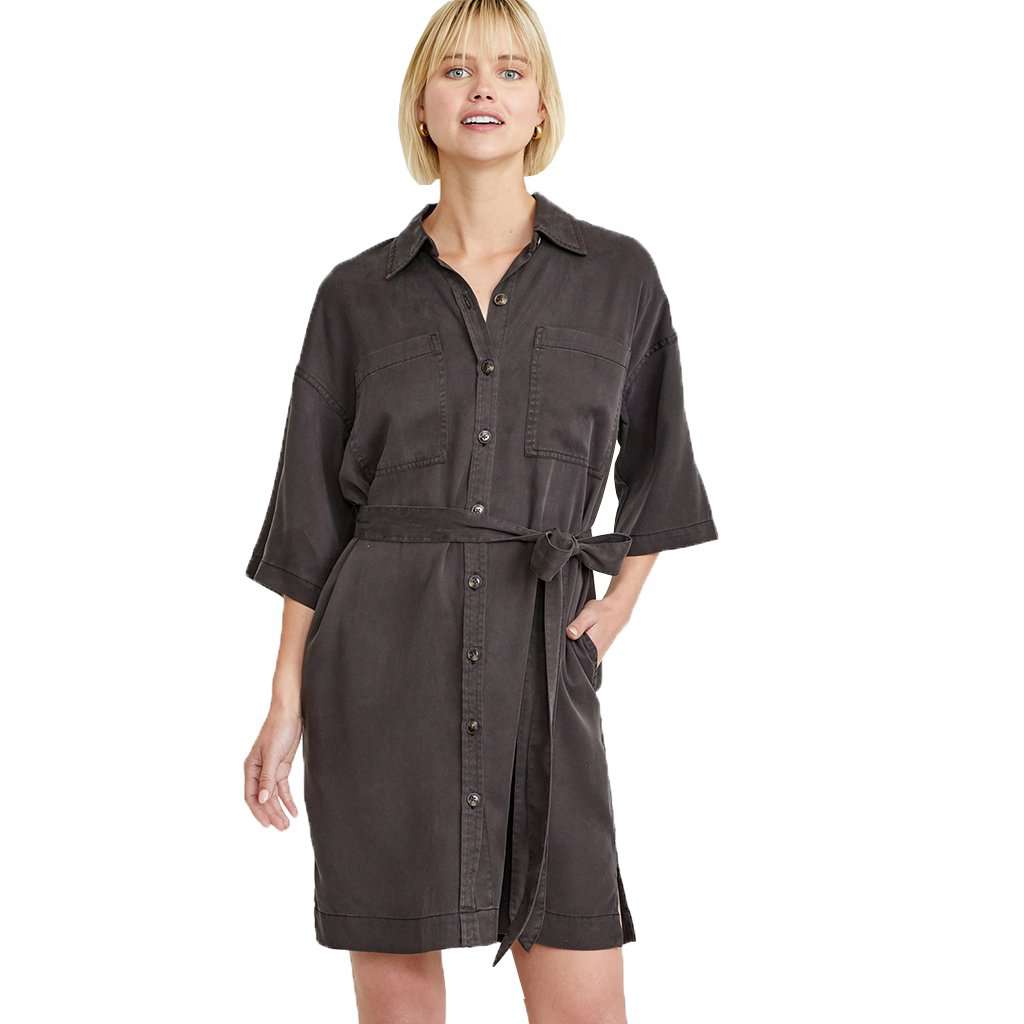 Women's Renata Dress | Faded Black | Large | Tencel by Marine Layer Women's Renata Dress | Faded Black | Large | Tencel by Marine Layer