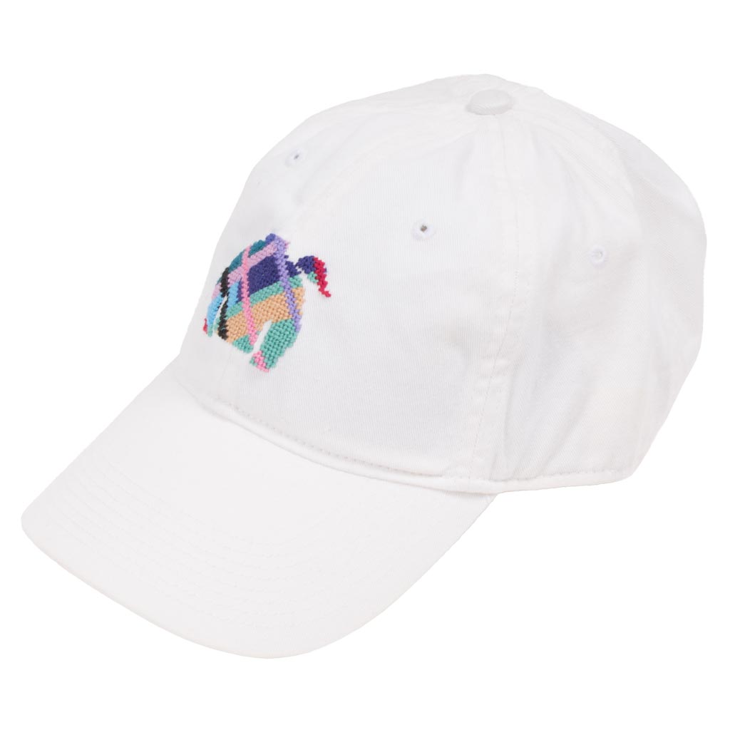 Smathers & Branson THE PLAYERS Championship Needlepoint Hat – White ⛳️?️‍♂️ Smathers and Branson Harvard Needlepoint Hat in White  main image 3