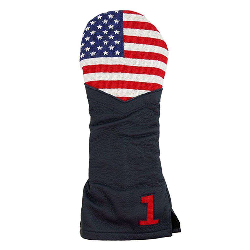 Big American Flag Needlepoint Driver Headcover by Smathers & Branson - Country Club Prep