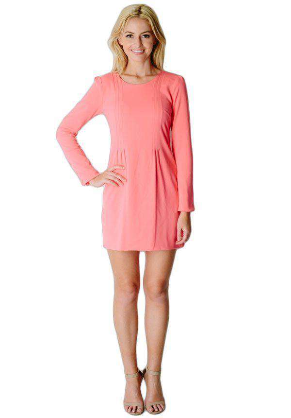 slim fit dress slacks Sophia Dress in Coral by Camilyn Beth Pink / 2