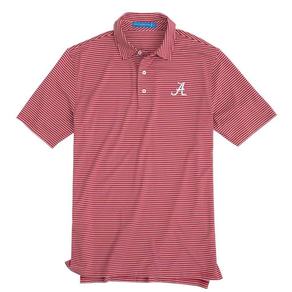 Southern Tide Alabama Crimson Tide Striped Performance Polo Shirt