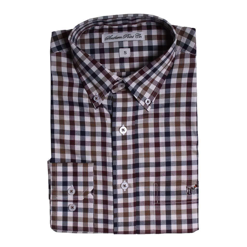 The Hadley Shirt in Navy and Olive Check by Southern Point S / Multi The Hadley Shirt in Navy and Olive Check by Southern Point S / Multi