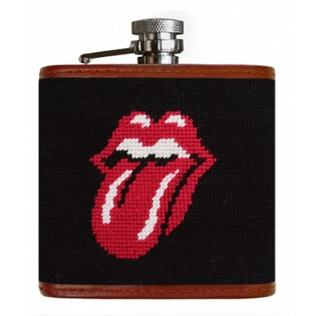 Rolling Stones Needlepoint Flask by Smathers & Branson - Country Club Prep
