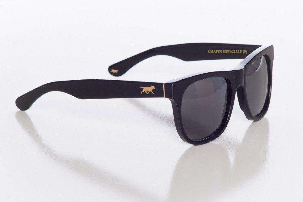 Chapin Especiale Sunglasses in Matte Black with Midnight Grey Polarized Lens by Red's Outfitters - Country Club Prep