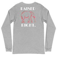 Raised Right Long Sleeve Tee by Full Time American - Country Club Prep