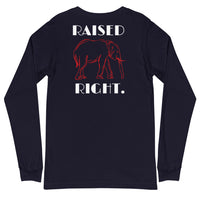 Raised Right Long Sleeve Tee by Full Time American - Country Club Prep