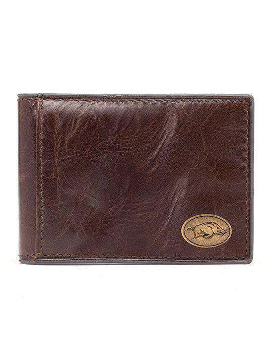 Arkansas Razorbacks Legacy Flip Bifold Front Pocket Wallet by Jack Mason - Country Club Prep