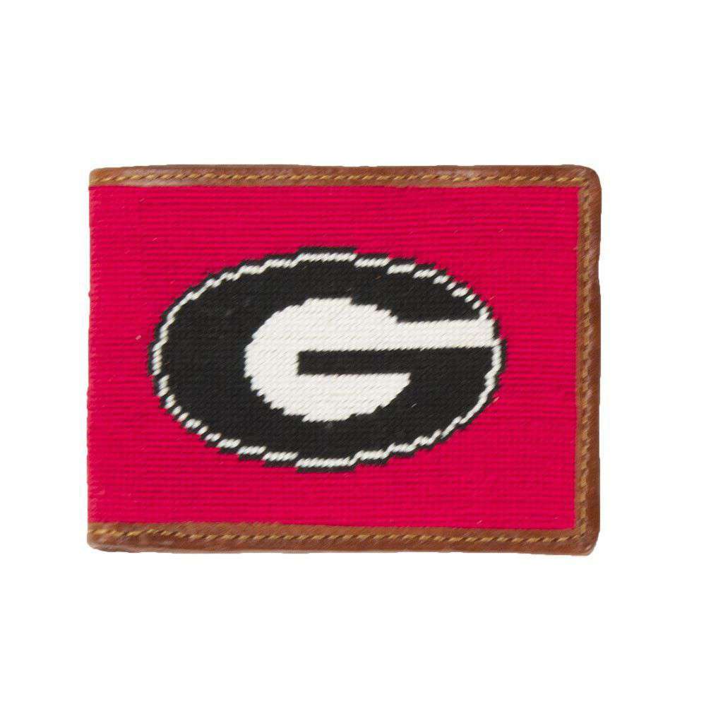 Georgia Needlepoint Wallet in Red by Smathers & Branson - Country Club Prep