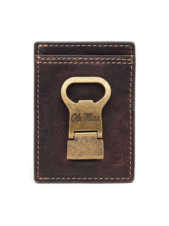 Ole Miss Rebels Gridiron Mulitcard Front Pocket Wallet by Jack Mason - Country Club Prep