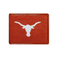Texas Needlepoint Wallet in Burnt Orange by Smathers & Branson - Country Club Prep