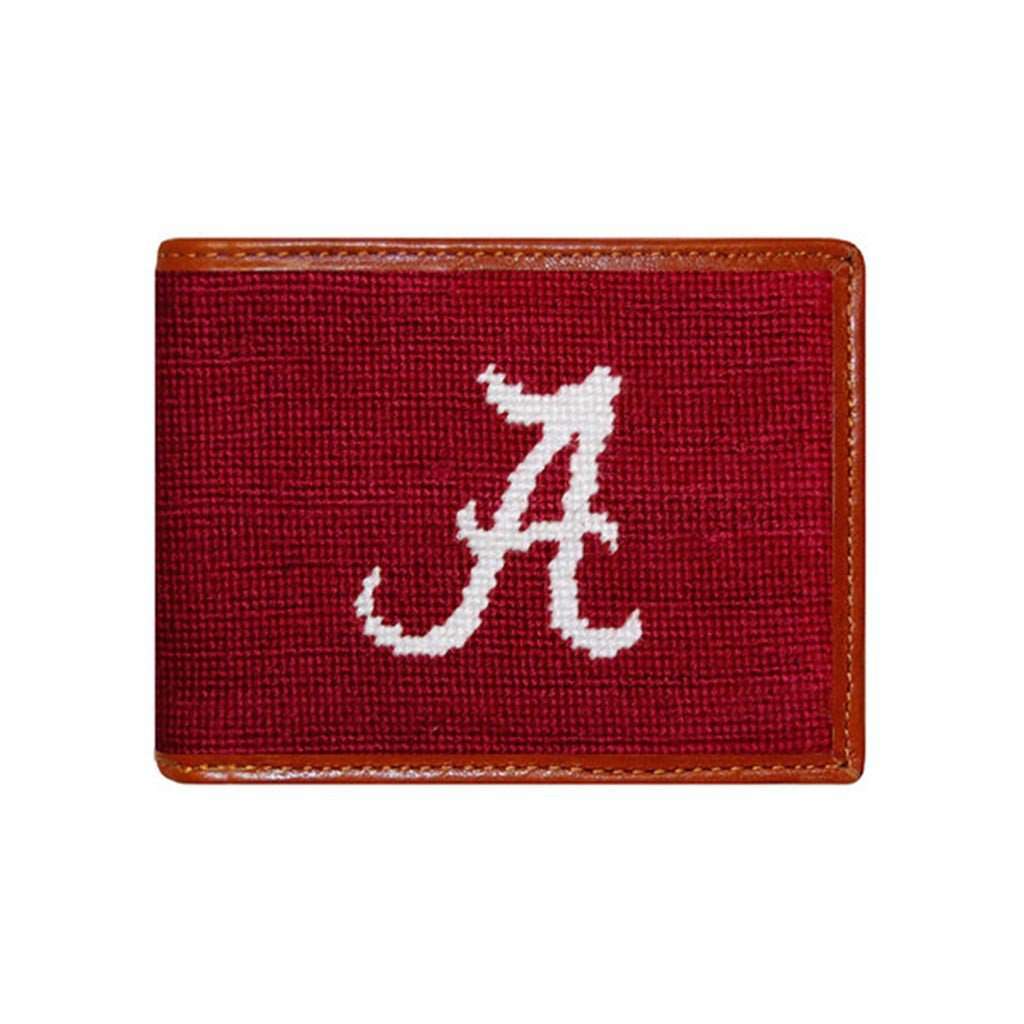 University of Alabama Needlepoint Wallet in Crimson by Smathers & Branson - Country Club Prep