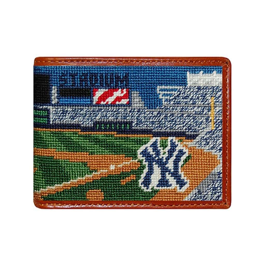 Yankee Stadium Scene Needlepoint Wallet by Smathers & Branson - Country Club Prep
