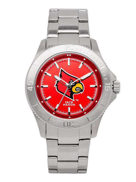 Louisville Cardinals Sport Bracelet Team Color Dial Watch by Jack Mason - Country Club Prep