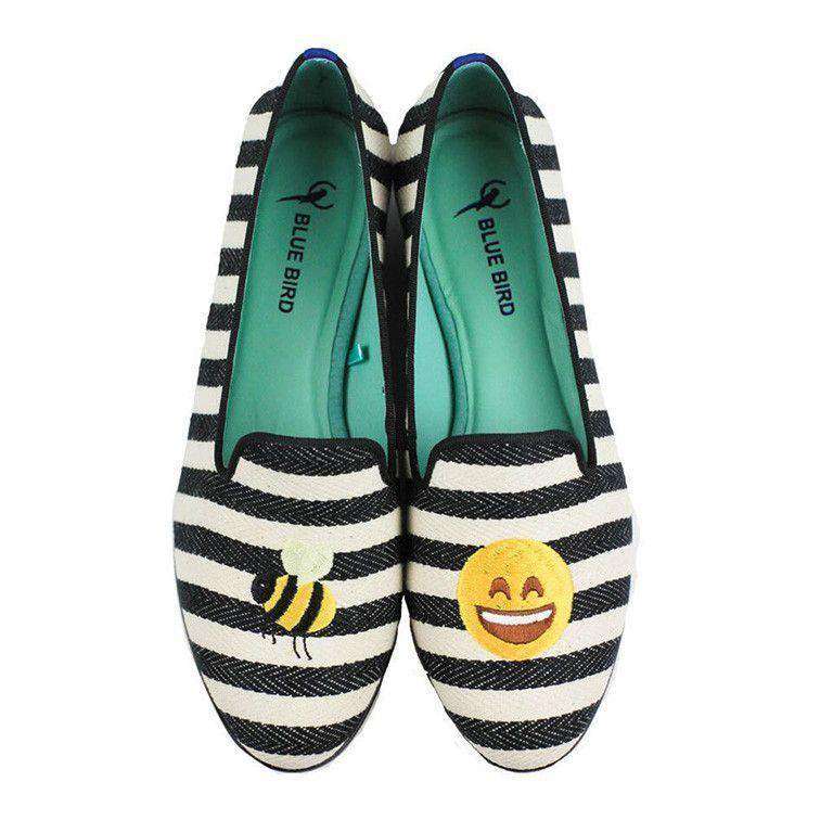 Bee Happy Loafer in Black and White by Blue Bird Shoes - Country Club Prep