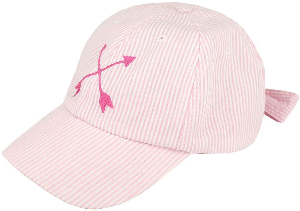 Pointe Prep Cap in Pink Seersucker by Lauren James - Country Club Prep