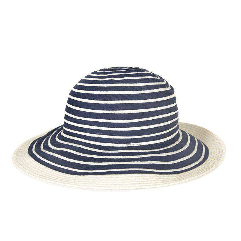 Barbour Sealand Sun Hat in Navy Stripe – Country Club Prep display picture 3