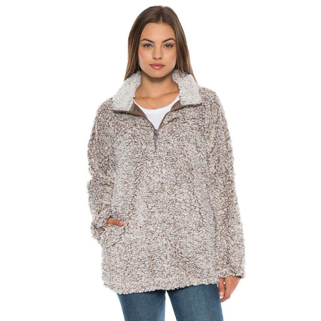 True Grit (Dylan) Frosty Tipped Women's Stadium Pullover in Brown