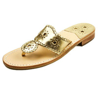 Hamptons Jack Sandal in Gold by Jack Rogers - Country Club Prep