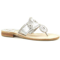 Hamptons Jack Sandal in Silver by Jack Rogers - Country Club Prep