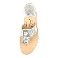 Hamptons Jack Sandal in Silver by Jack Rogers - Country Club Prep