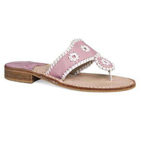 Palm Beach Jack Sandal in Blush and White by Jack Rogers - Country Club Prep