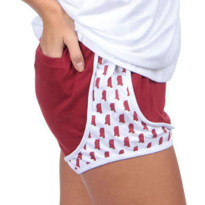 Mississippi Jersey Shorties in Crimson by Lauren James - Country Club Prep