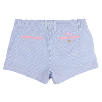 The Brighton Seersucker Chino Short in Blue Stripe by Southern Marsh - Country Club Prep