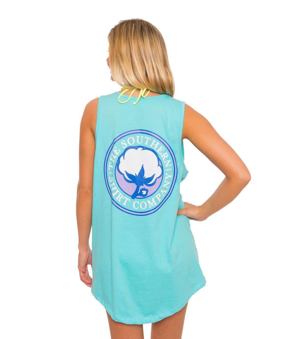 Jenny Tank in Blue Radiance by The Southern Shirt Co. - Country Club Prep