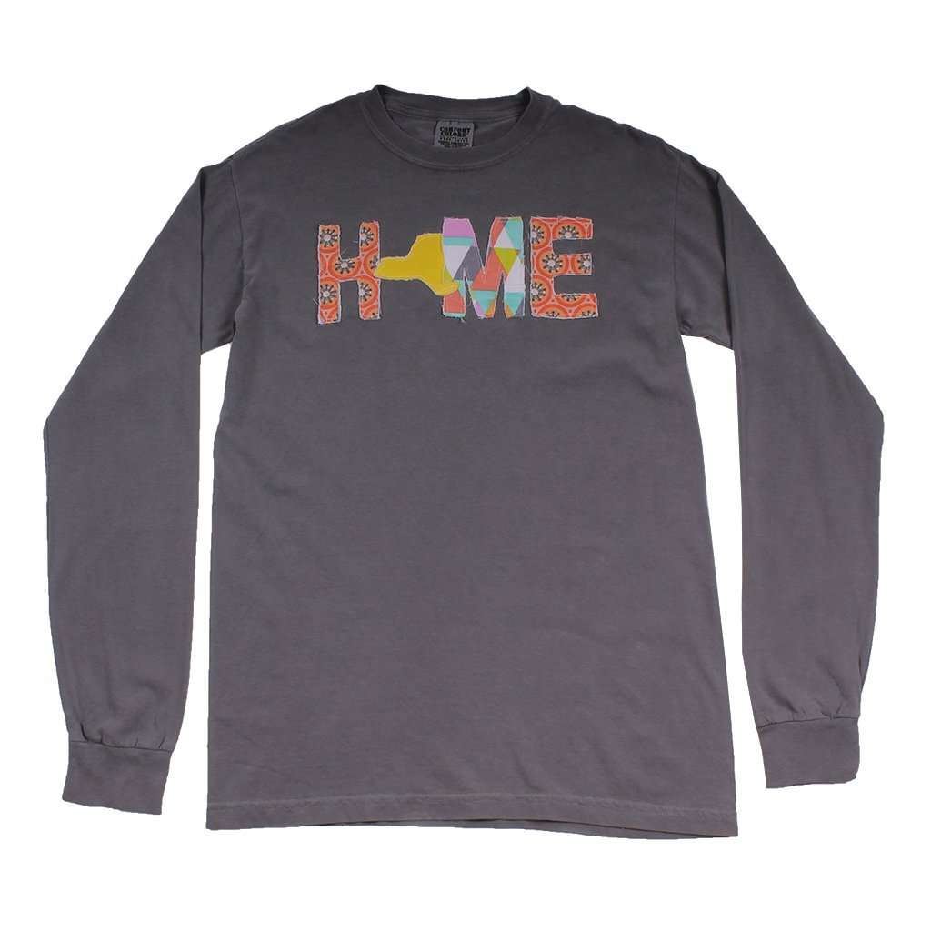 New York Home Long Sleeve Tee in Gray by Southern Roots - Country Club Prep