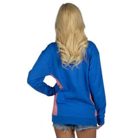 Prepcheck Sweatshirt in Royal Blue with Crimson Gingham by Lauren James - Country Club Prep