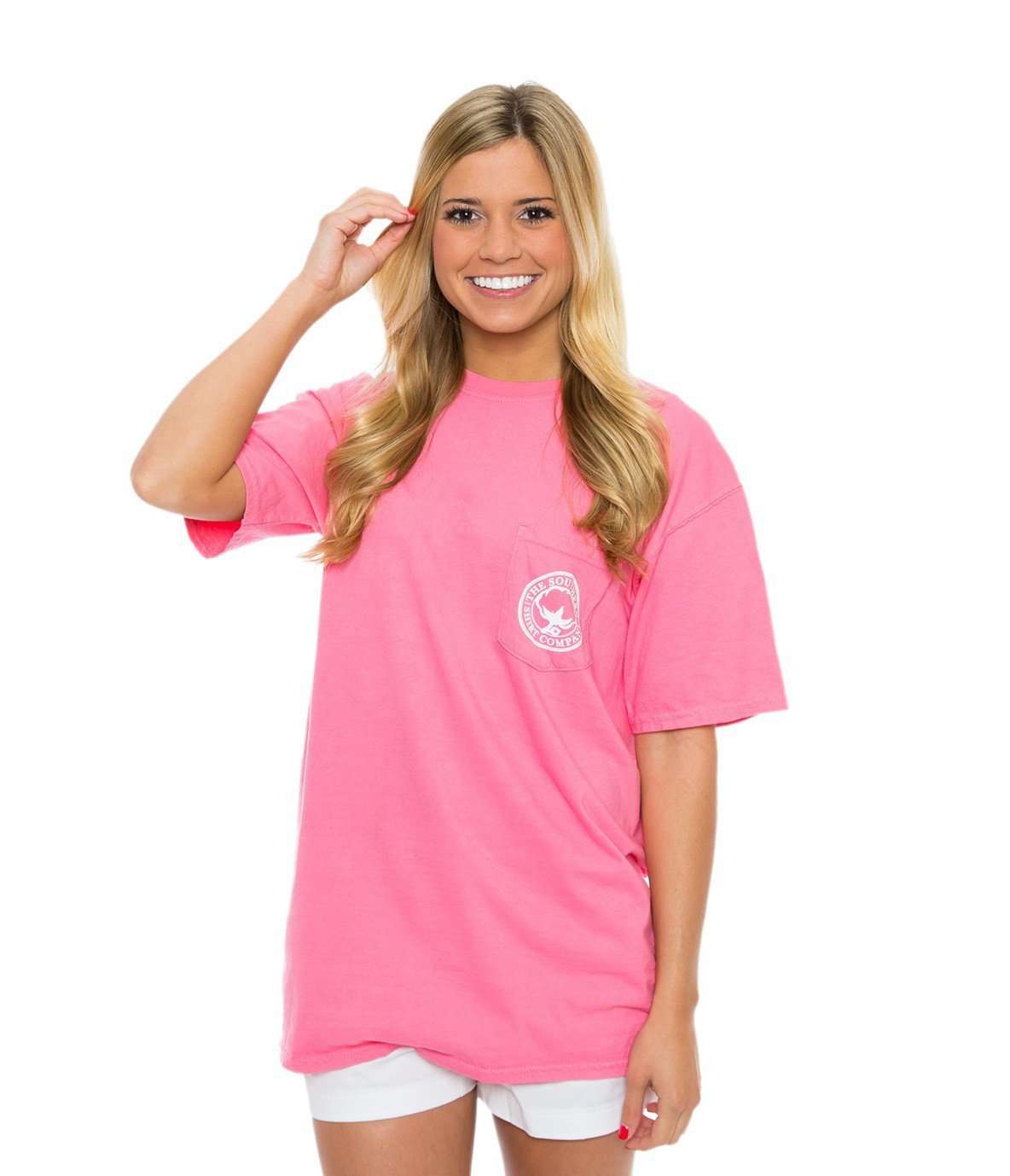 Seaside Logo Tee in Lilly Pink by The Southern Shirt Co. - Country Club Prep