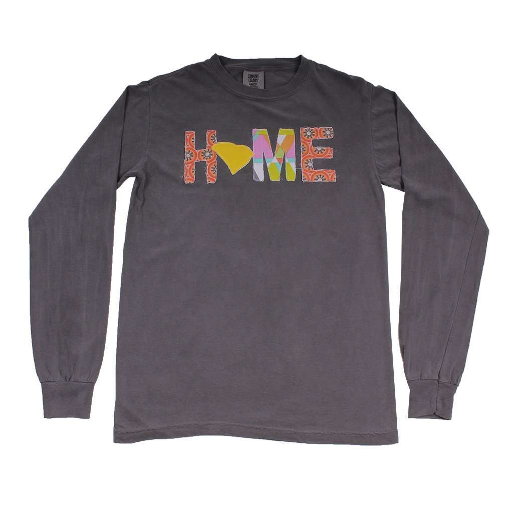 South Carolina Home Long Sleeve Tee in Gray by Southern Roots - Country Club Prep