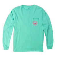 Watercolor Logo Long Sleeve Tee Shirt in Florida Keys by The Southern Shirt Co. - Country Club Prep