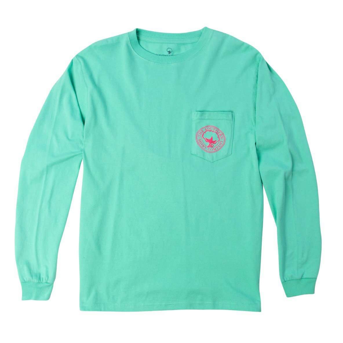 Watercolor Logo Long Sleeve Tee Shirt in Florida Keys by The Southern Shirt Co. - Country Club Prep