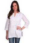 The Quiet Tunic in White by Gretchen Scott Designs - Country Club Prep