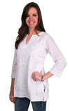 The Quiet Tunic in White by Gretchen Scott Designs - Country Club Prep