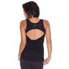 Victory Draped Back Tank Top in Black by Beyond Yoga - Country Club Prep