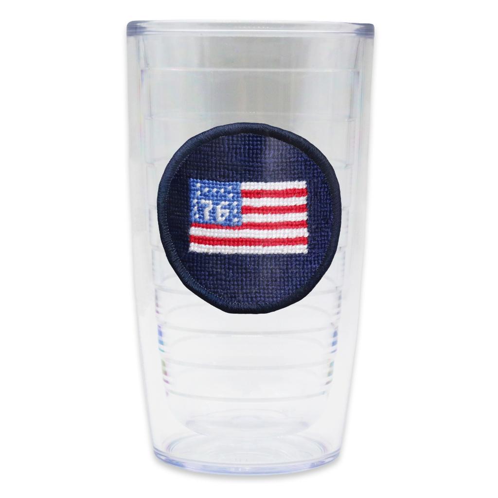 76 Flag Needlepoint Tumbler by Smathers & Branson - Country Club Prep