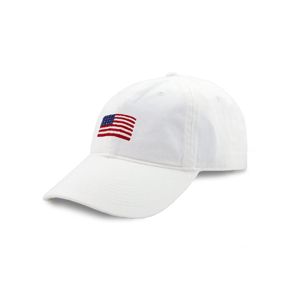 American Flag XL Fit Needlepoint Hat by Smathers & Branson - Country Club Prep
