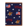 Americana Pattern Needlepoint Passport Case by Smathers & Branson