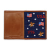 Americana Pattern Needlepoint Passport Case by Smathers & Branson