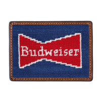 Budweiser Vintage Bow Tie Needlepoint Credit Card Wallet by Smathers & Branson - Country Club Prep