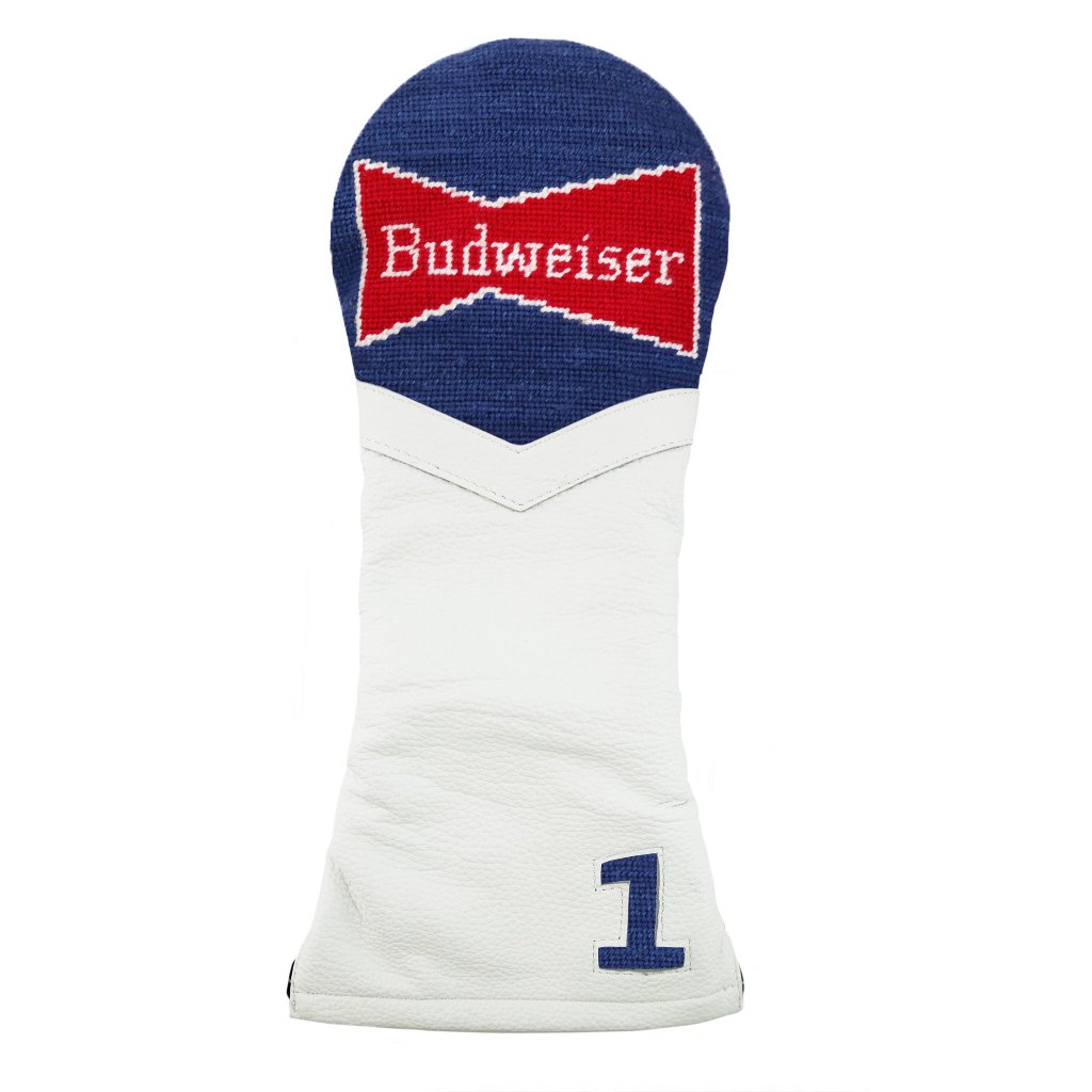Budweiser Vintage Bow Tie Needlepoint Driver Headcover by Smathers & Branson - Country Club Prep