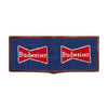 Budweiser Vintage Bow Tie Needlepoint Bi-Fold Wallet by Smathers & Branson - Country Club Prep