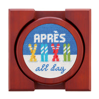 Après All Day Needlepoint Coasters by Smathers & Branson